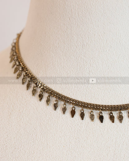 3919 - Antique Gold plated Minimal Elakkathali Necklace