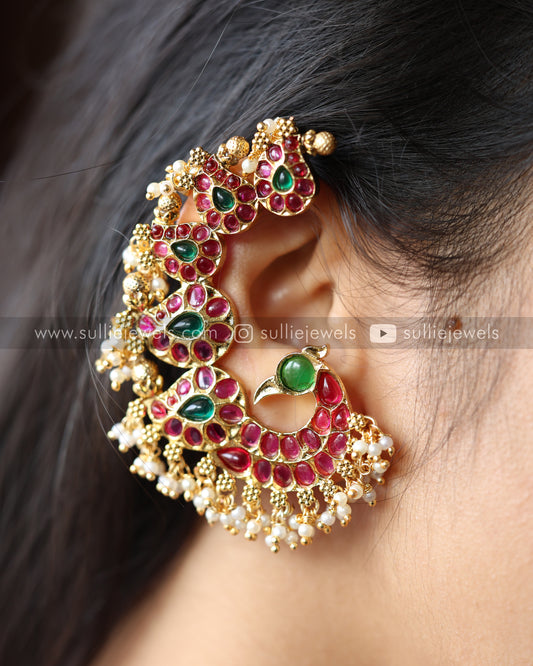 Kemp Premium Peacock Gold Ear Cuff