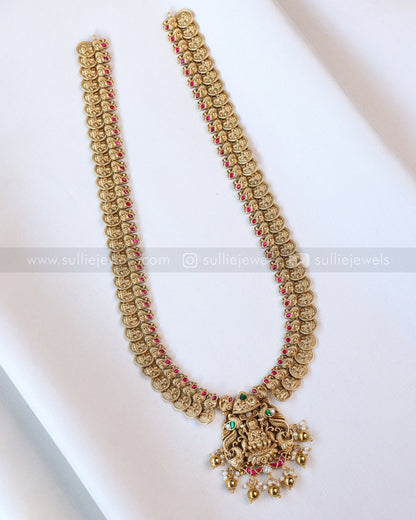 AD Gold Mango Coin Lakshmi Minimal Bridal Combo ( 8 piece )