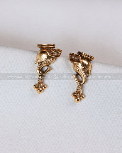 3864 - Sullie Basic - Elephant Ghungroo Necklace with Earring