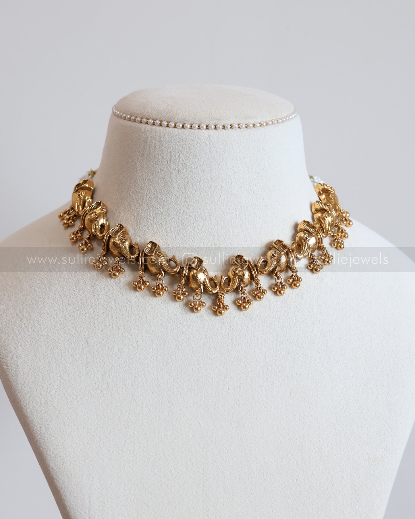 3864 - Sullie Basic - Elephant Ghungroo Necklace with Earring