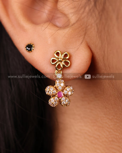 Diamond Flower Necklace Set