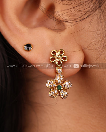 Diamond Flower Necklace Set