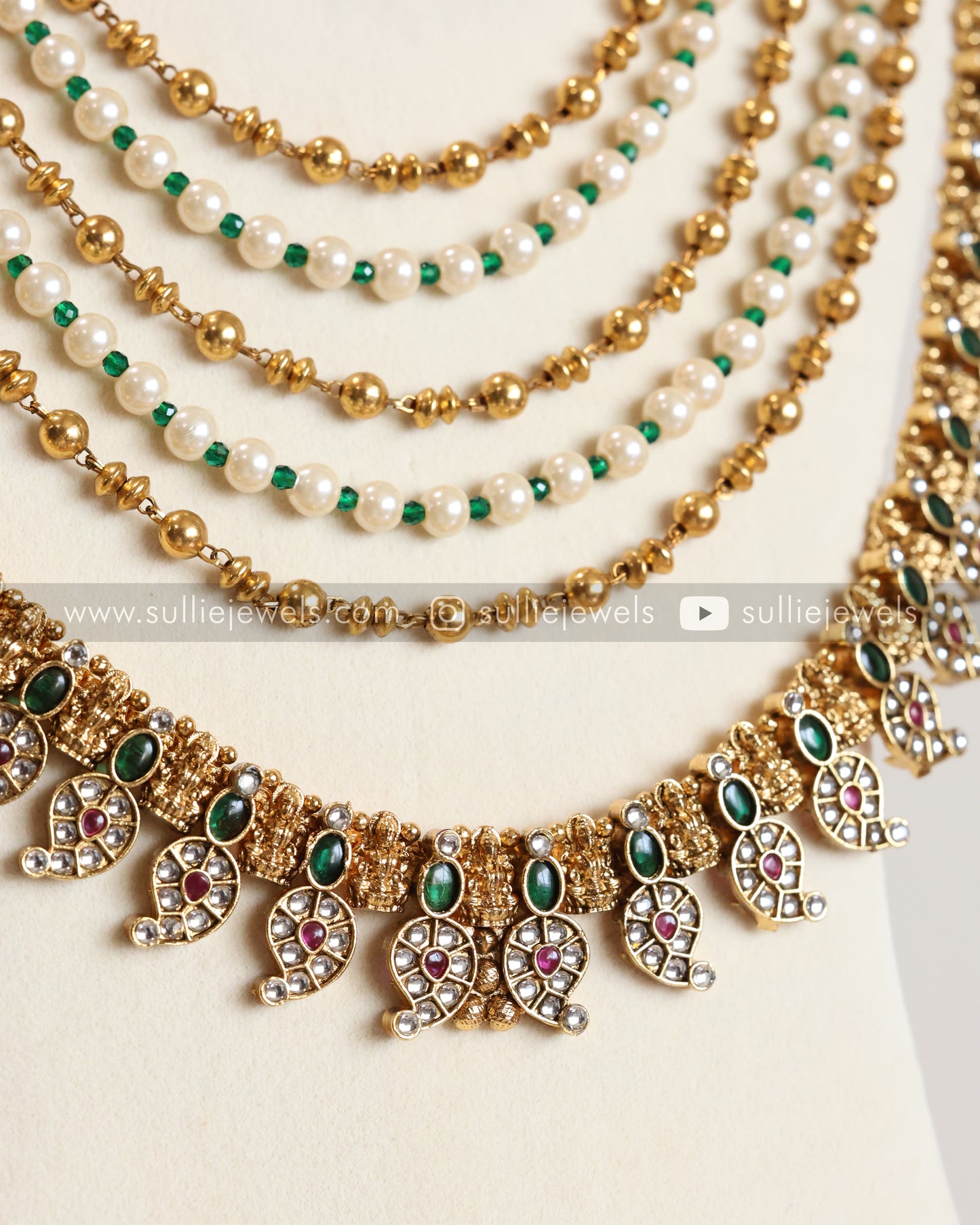 Kemp Lakshmi Layered Bridal Combo ( 6 piece )