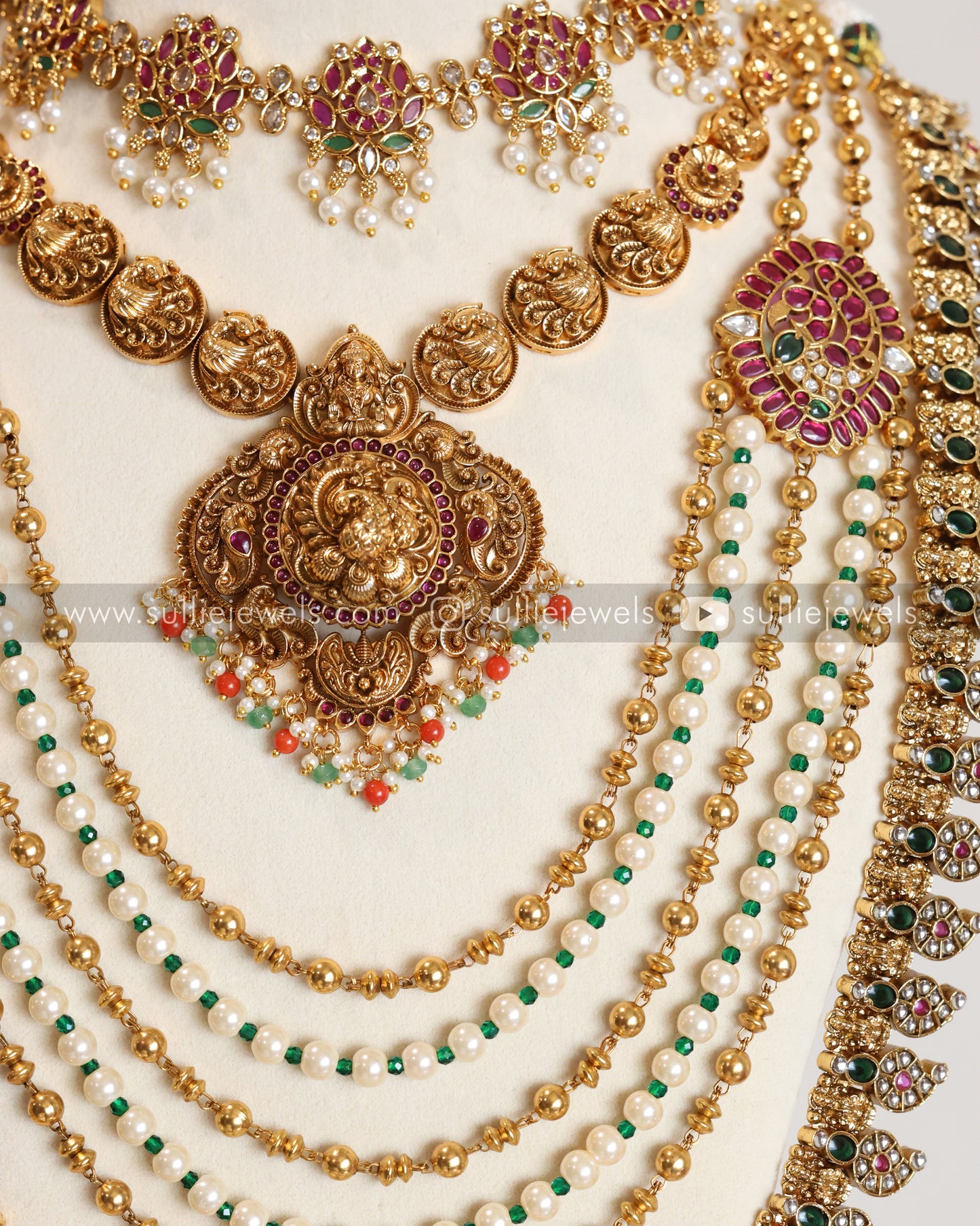 Kemp Lakshmi Layered Bridal Combo ( 6 piece )