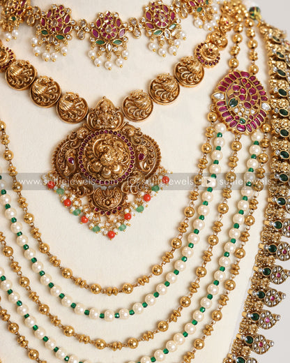 Kemp Lakshmi Layered Bridal Combo ( 6 piece )