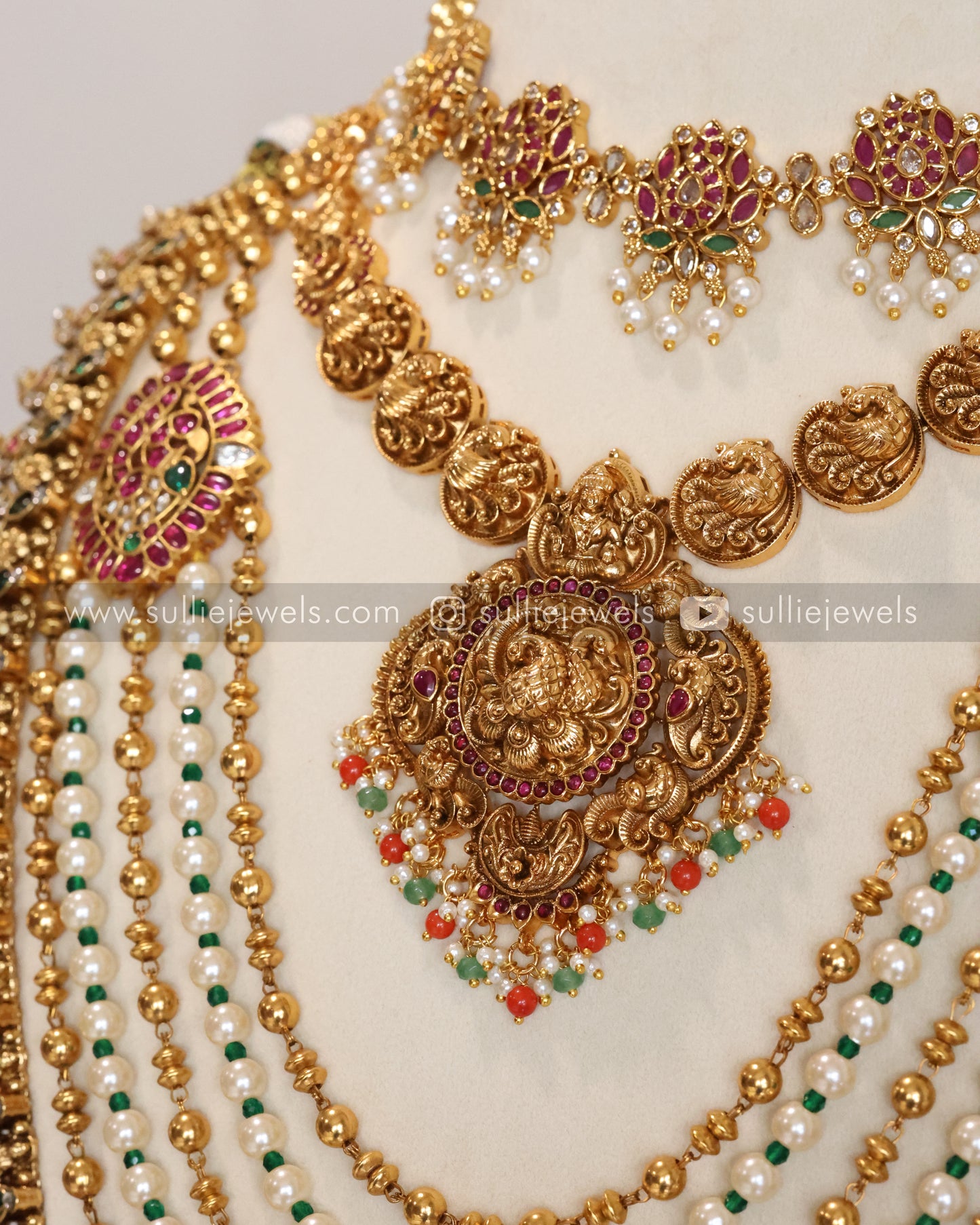 Kemp Lakshmi Layered Bridal Combo ( 6 piece )