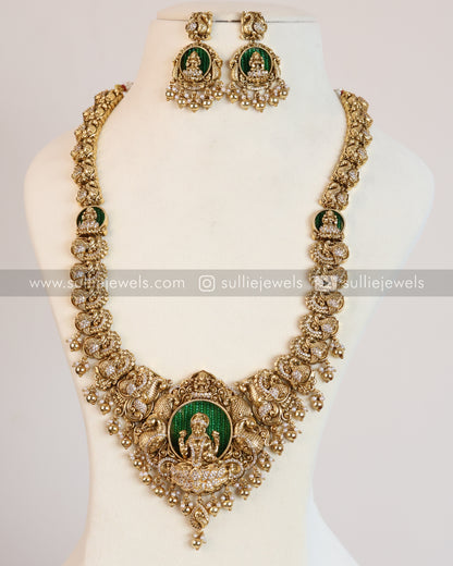 Goddess Premium Designer Long Chain/Haaram with Earring
