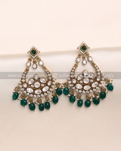 Emerlad Premium Polki Earring
