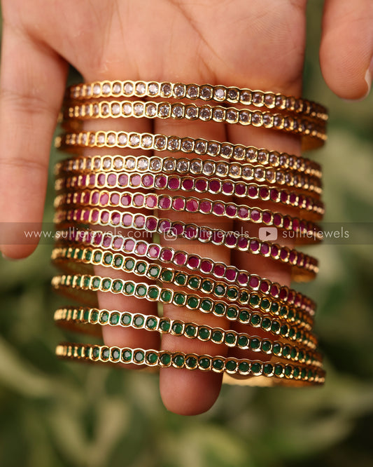 AD Stone Bangle Set of 4