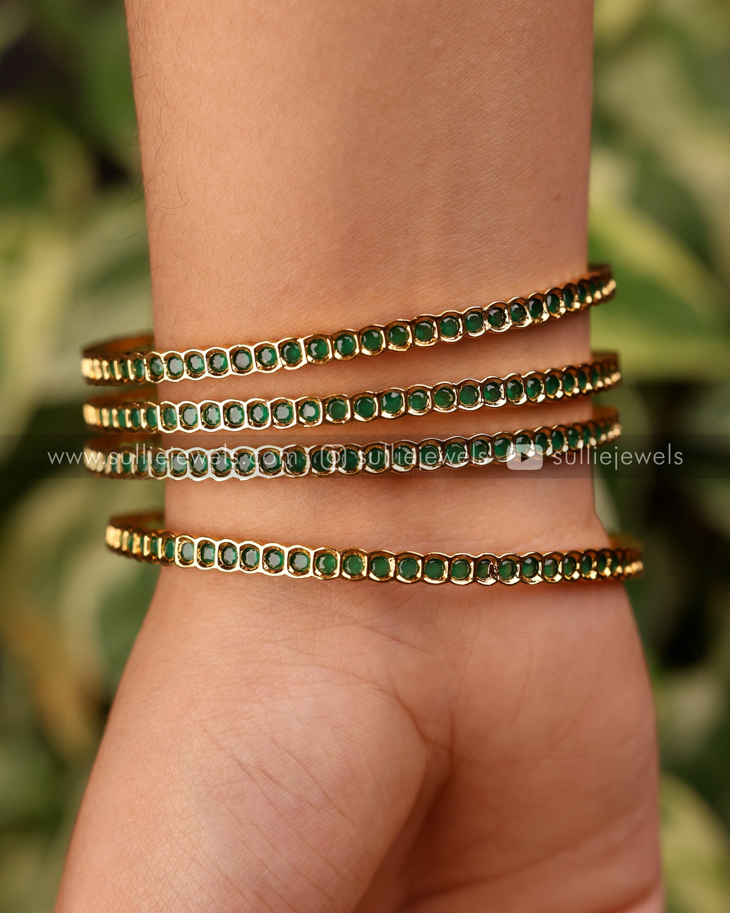 AD Stone Bangle Set of 4