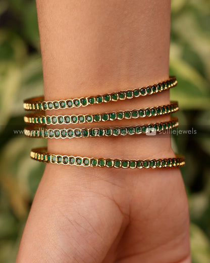 AD Stone Bangle Set of 4