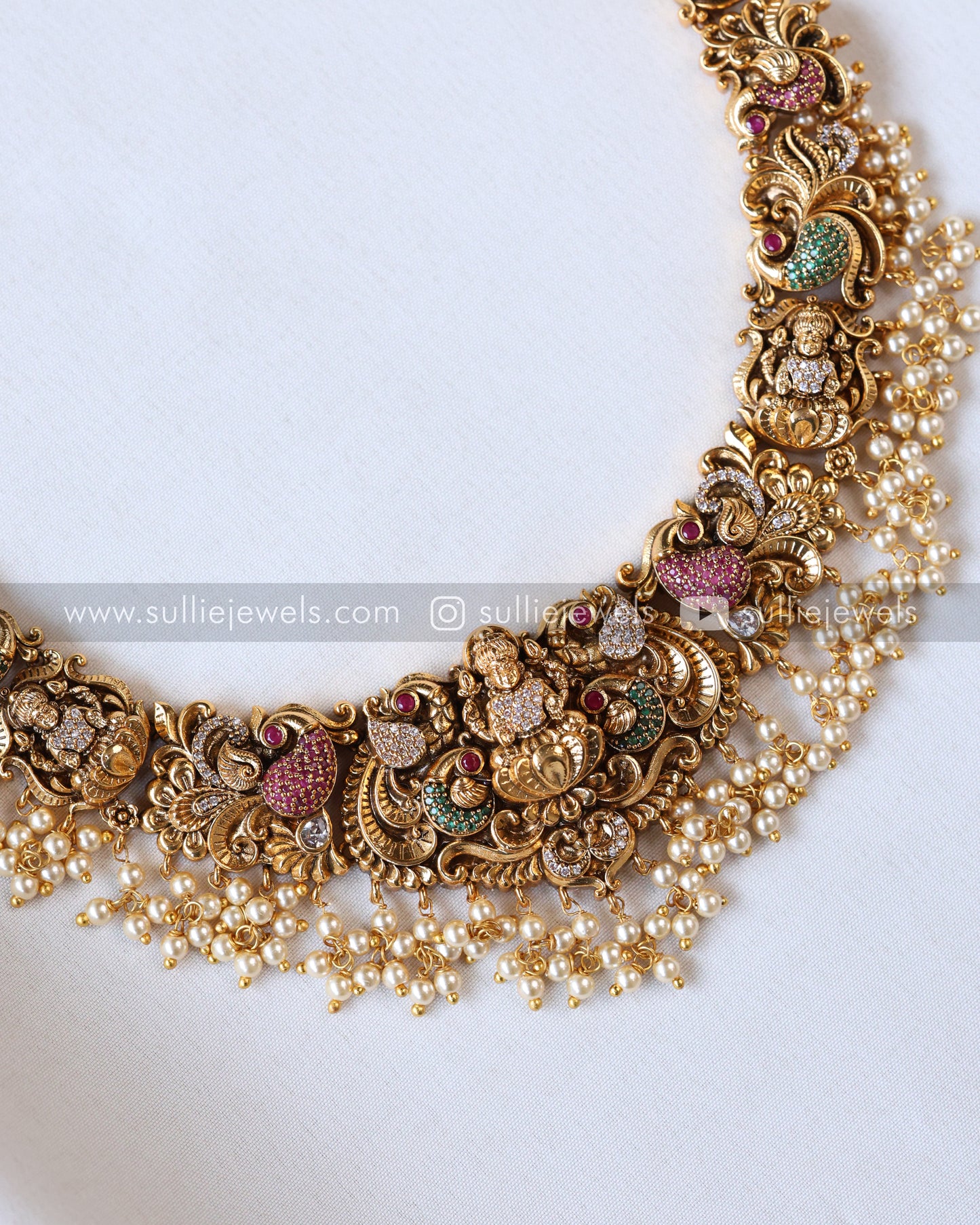 Premium Goddess Multicolour Long Chain with Earring