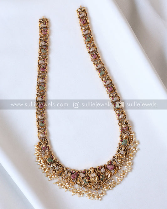 Premium Goddess Multicolour Long Chain with Earring