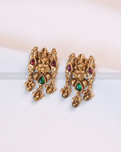 3690- Sullie Basic Lakshmi Ruby Green Necklace with Jhumka
