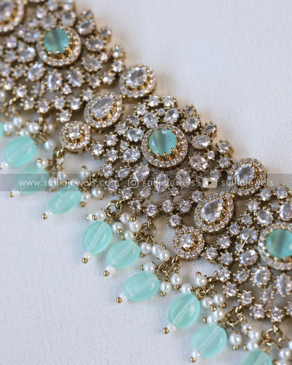 Floral Design Victorian Stone Premium Hipchain - 6 colours