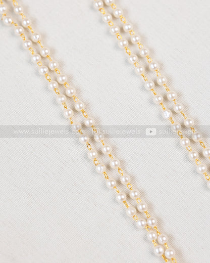 6070 - Sullie Basic - Floral Gold & Mint Beads Pendant Set with Stud