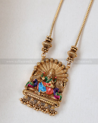 6068 - Sullie Basic - Lakshmi Enamel Golden Chain Pendant