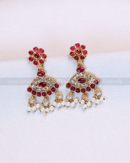 3691 - Sullie Basic Ruby Mango Necklace with Stud