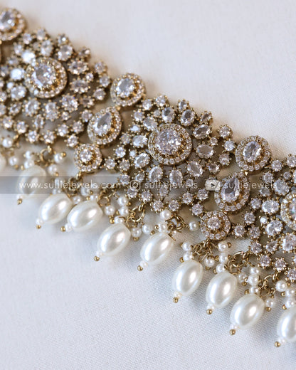 Floral Design Victorian Stone Premium Hipchain - 6 colours