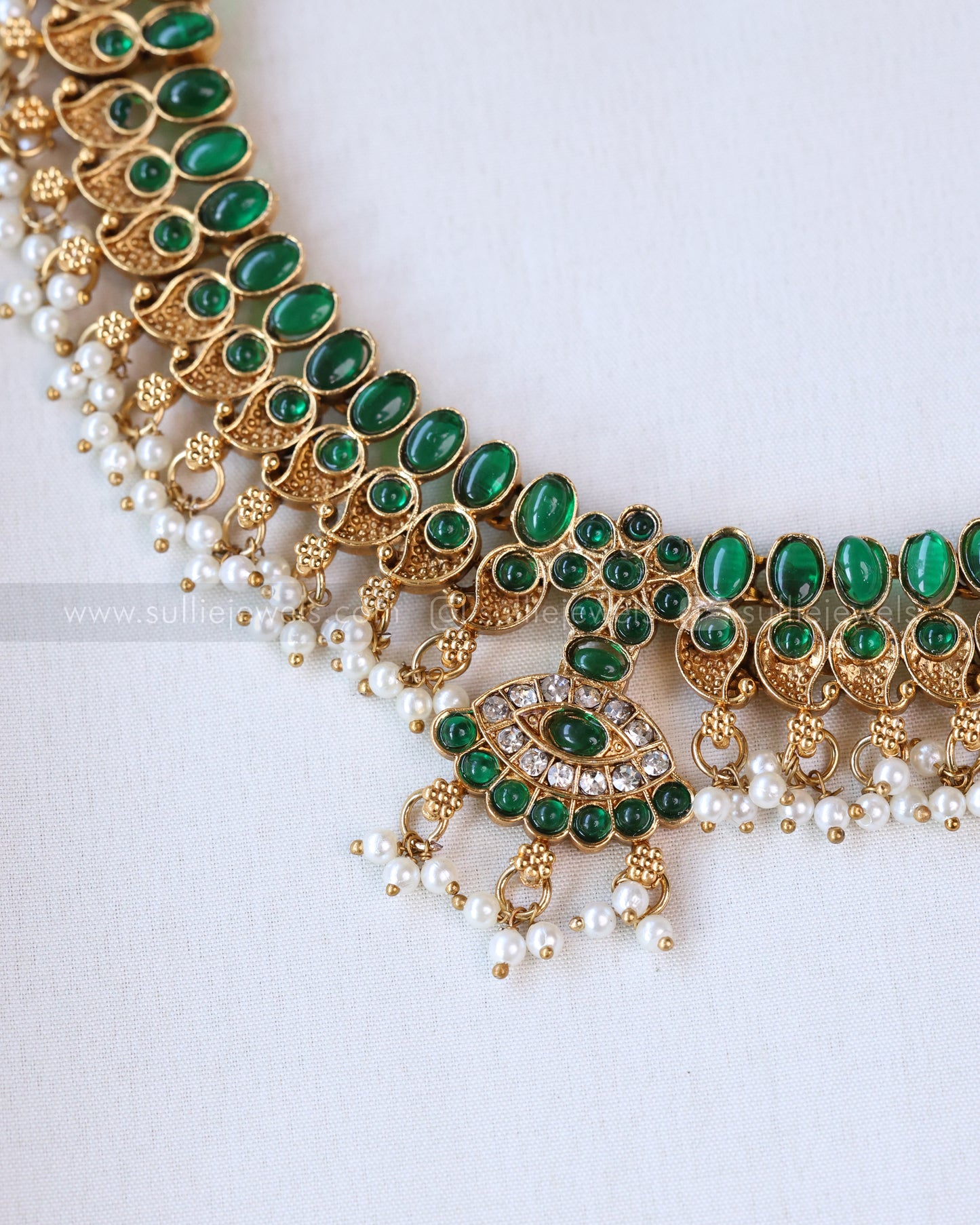 3692 - Sullie Basic Green Mango Necklace with Stud