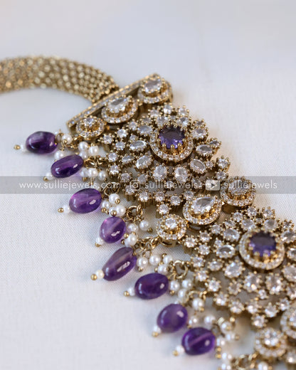 Floral Design Victorian Stone Premium Hipchain - 6 colours