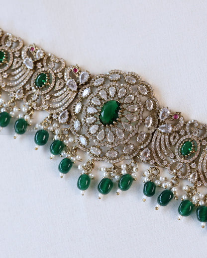 Peacock Design Victorian Stone Premium Hipchain - 6 colours