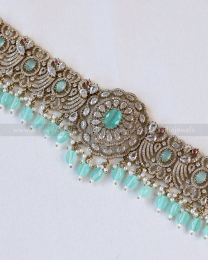 Peacock Design Victorian Stone Premium Hipchain - 6 colours