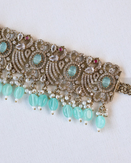 Peacock Design Victorian Stone Premium Hipchain - 6 colours