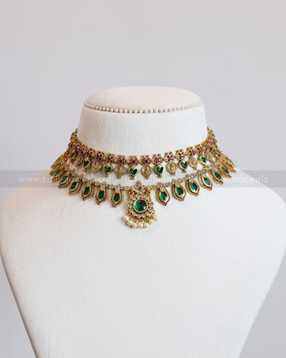 Traditional Coin & Stone Palakka Layered Combo