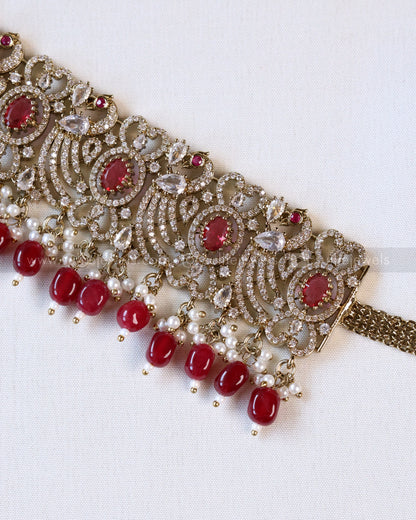 Peacock Design Victorian Stone Premium Hipchain - 6 colours