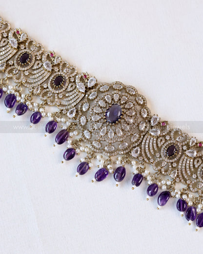 Peacock Design Victorian Stone Premium Hipchain - 6 colours