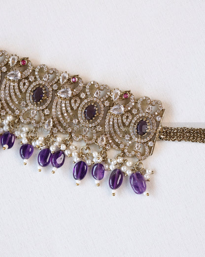 Peacock Design Victorian Stone Premium Hipchain - 6 colours