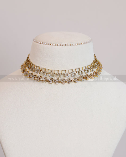 AD Stone Geometric Design Layered Combo
