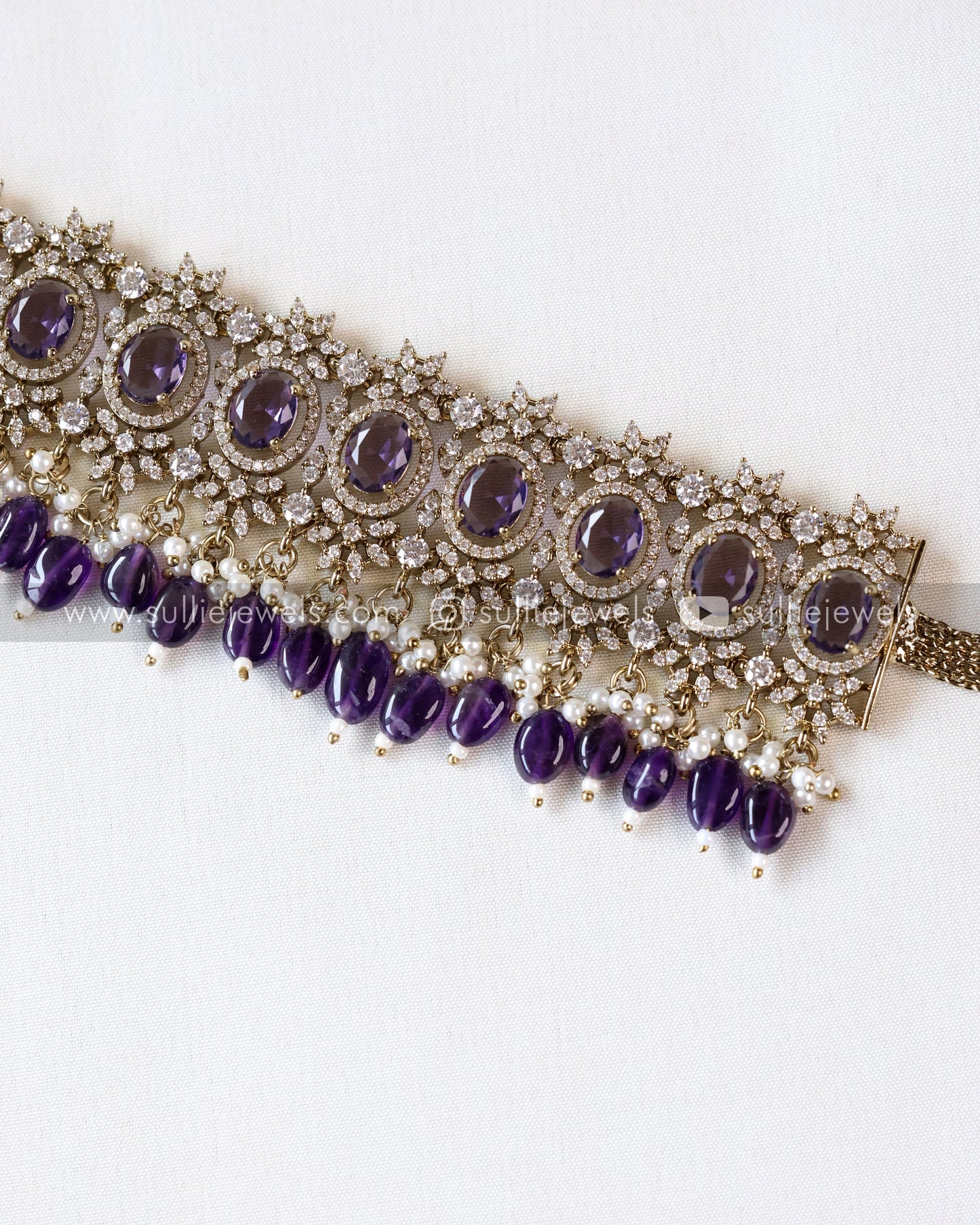 Round Victorian Stone Premium Hipchain - 6 colours