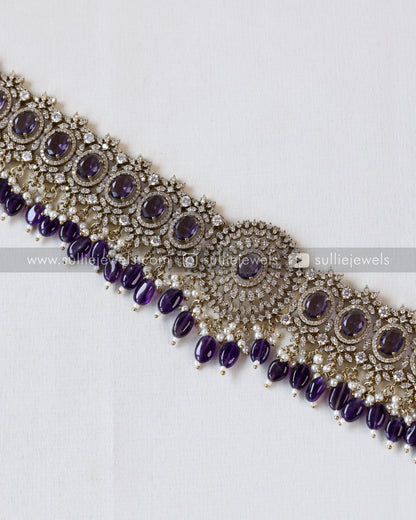 Round Victorian Stone Premium Hipchain - 6 colours