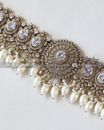 Round Victorian Stone Premium Hipchain - 6 colours