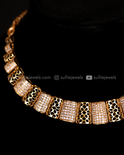 Diamond Mesh Necklace Set