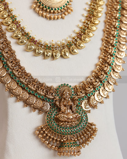 Lakshmi Green Gold Coin Bridal Combo ( 8 piece )