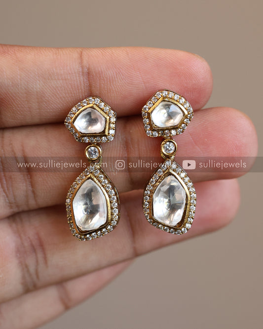 Moissanite Minimal Earring