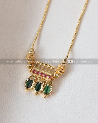 Traditional Gold Plated Palakka Necklace