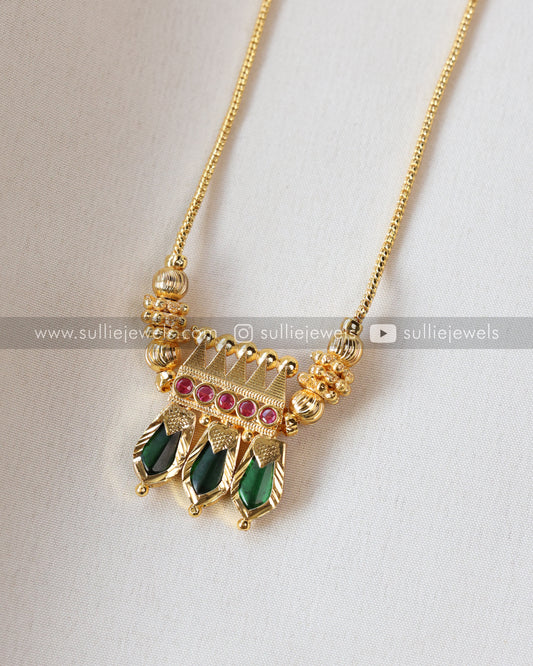 Traditional Gold Plated Palakka Necklace