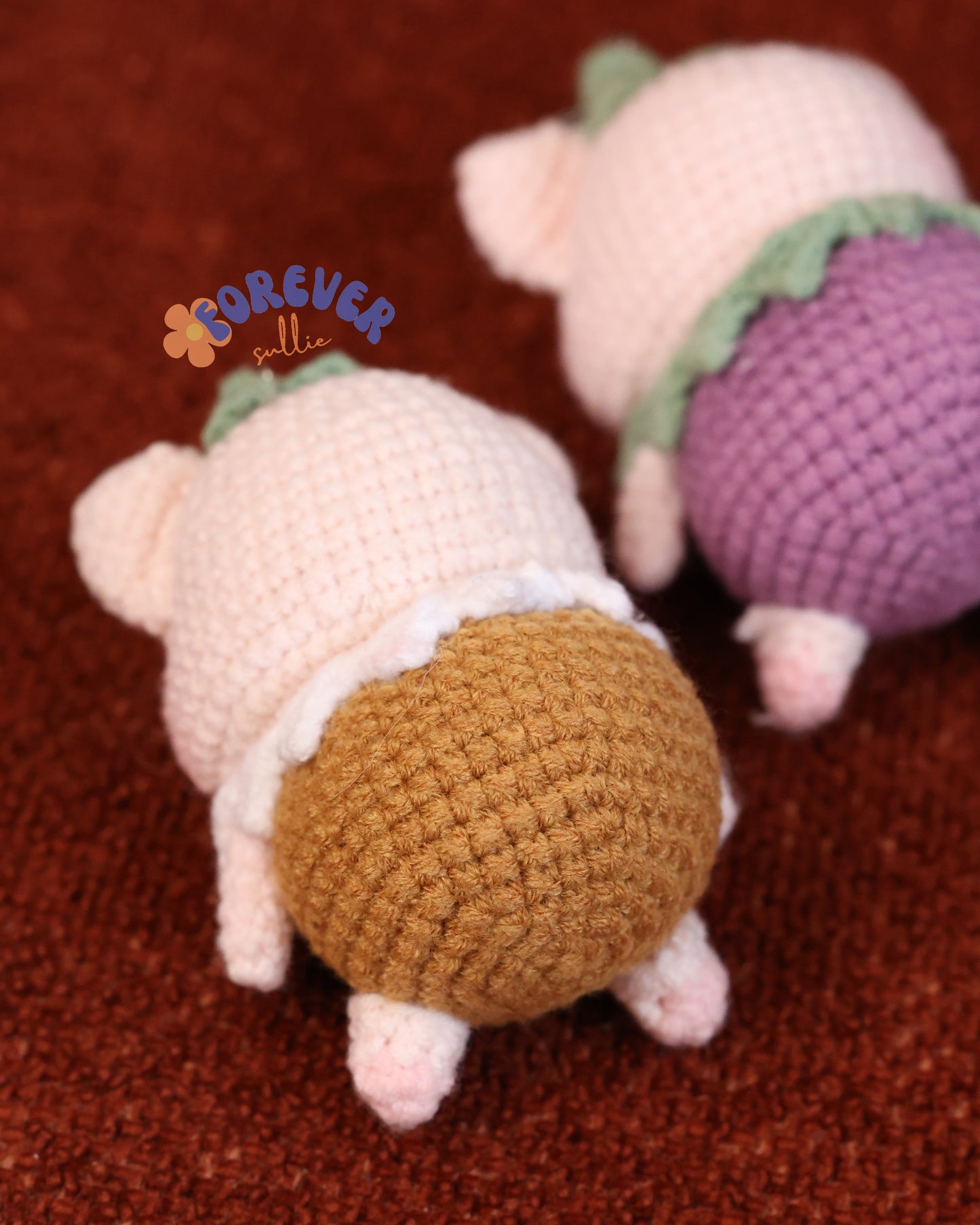 Peppa Pig Crochet Keychain - Lavender