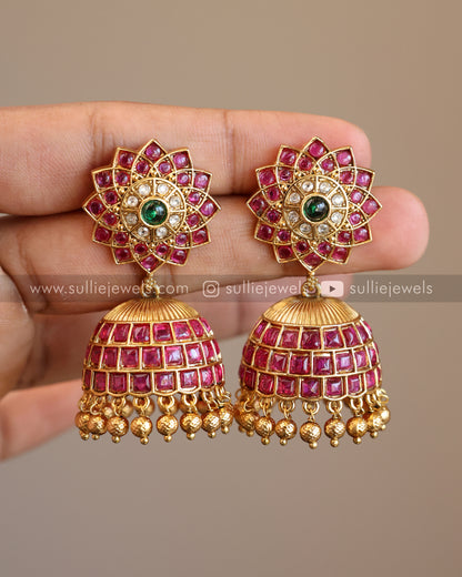 Premium Kemp Floral Jhumka