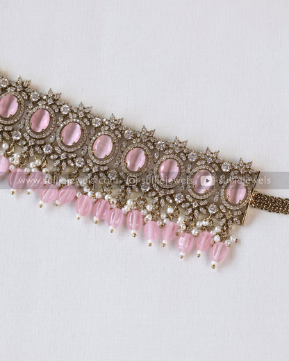 Round Victorian Stone Premium Hipchain - 6 colours