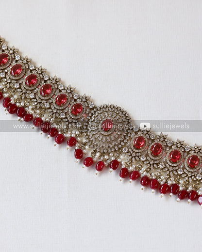 Round Victorian Stone Premium Hipchain - 6 colours