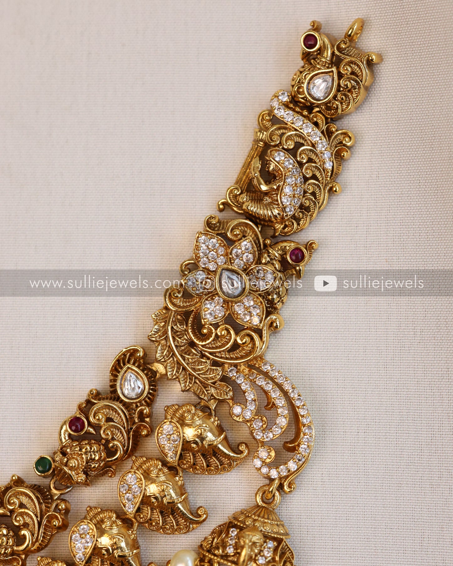Double Layer Ganesh & Goddess Premium Necklace with Earring