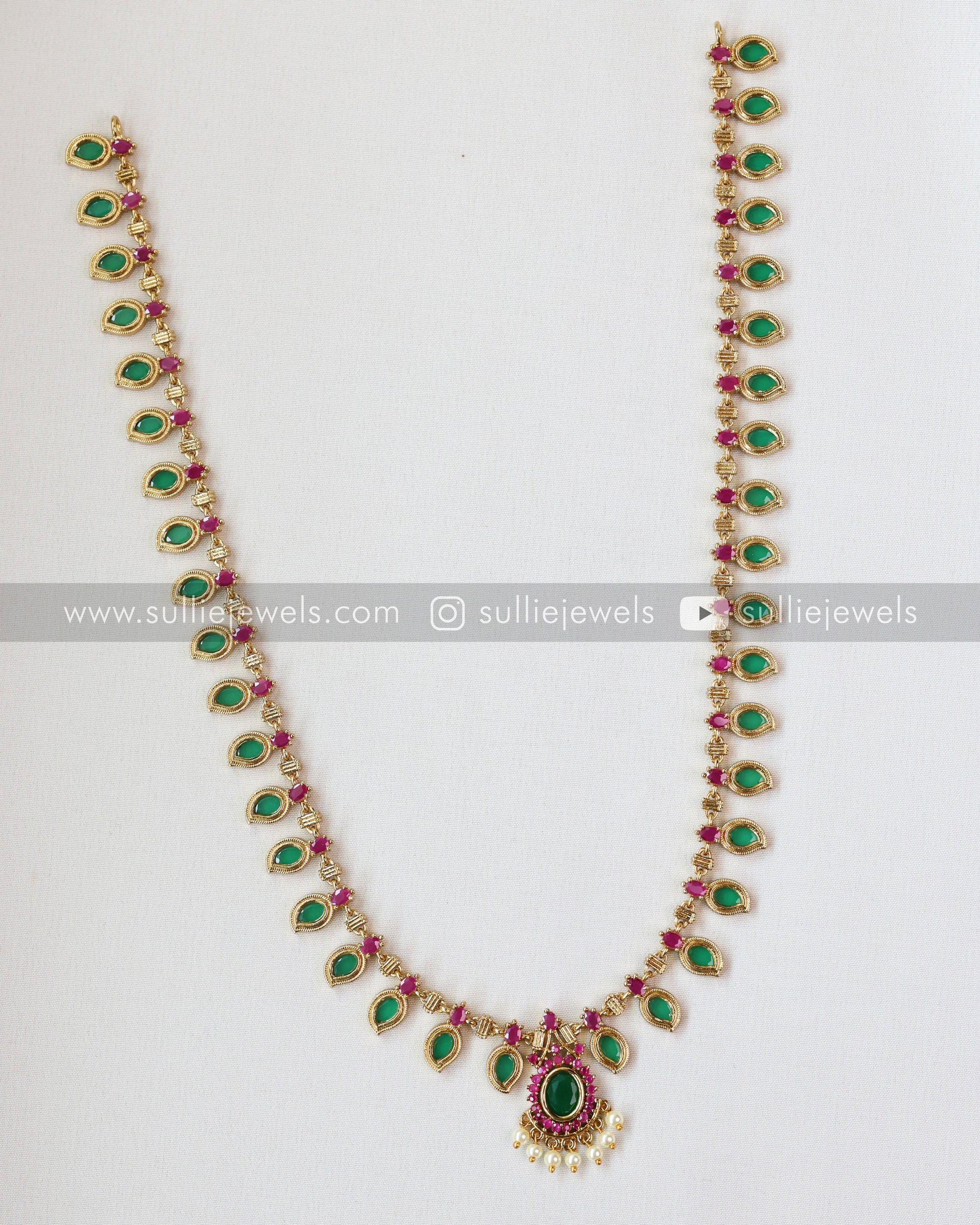 Palakka Long Chain/Maala with Earring – sulliejewels
