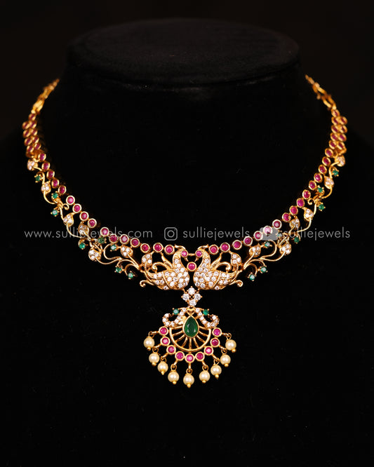 AD Peacock Necklace Set