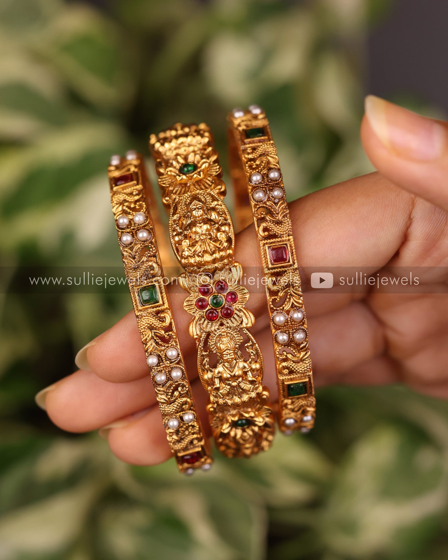 Temple Bangle Set of 3